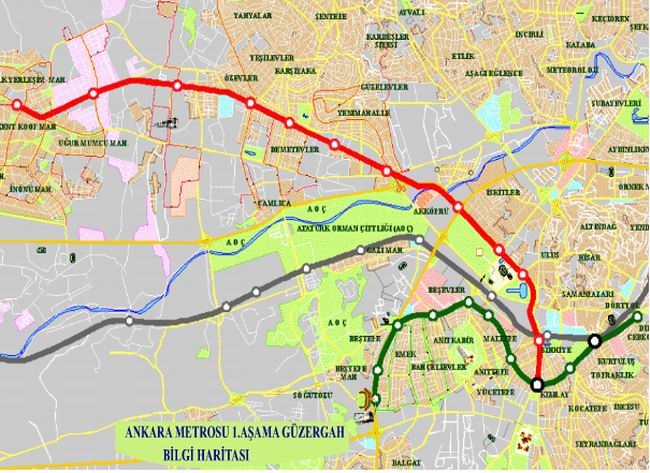 Метро анкары схема