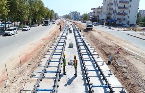 Antalya 3. Etap Raylı Sistem Projesi'nde inşaat sürüyor!